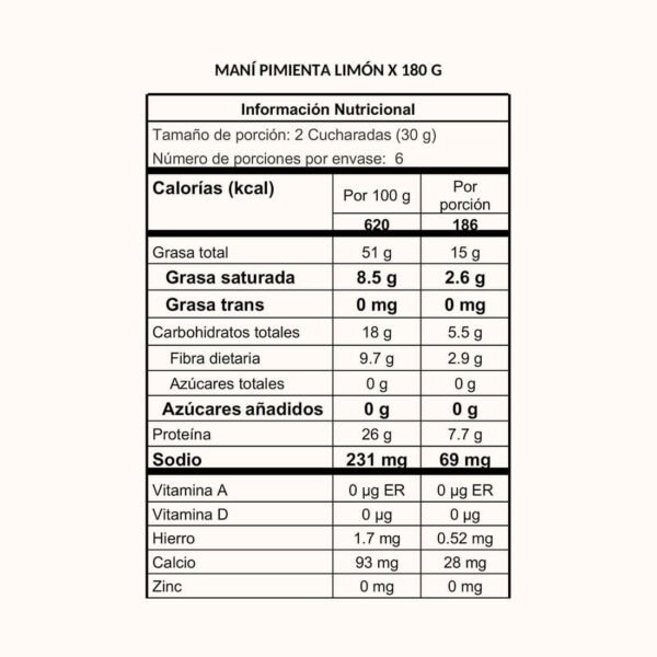 Second image of Maní Pimienta Limón